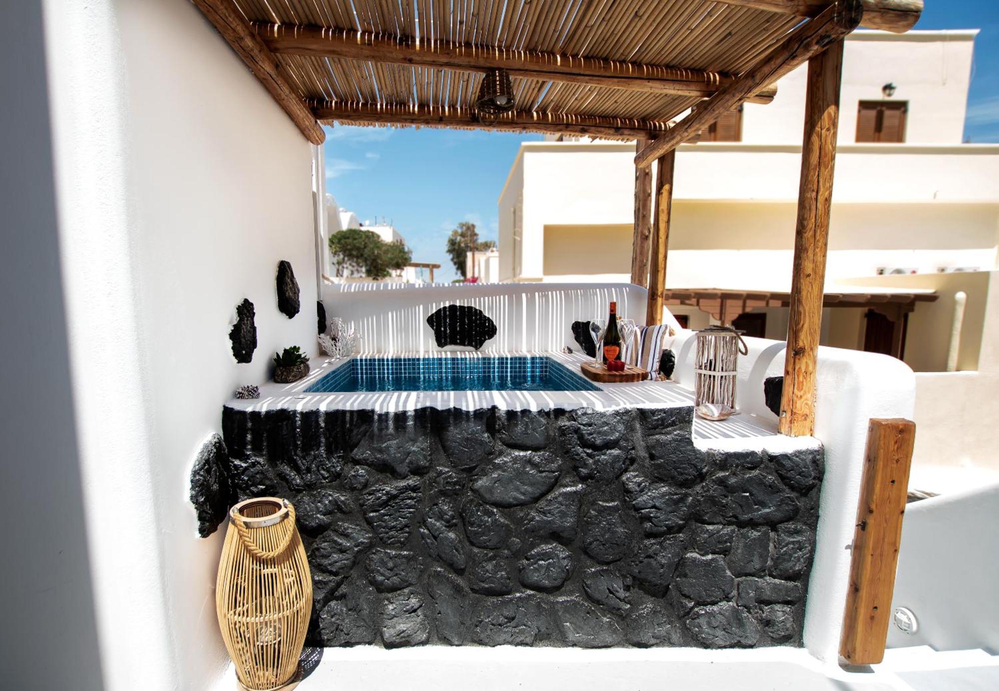 Asera Suites - Prive Jacuzzi Kamari  Bagian luar foto